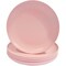 Okuna Outpost Wheat Straw Plates, Unbreakable Dinner Plates (6 Pack) - Microwave & Dishwasher Safe 8 Inch Pink - Dinnerware Sets